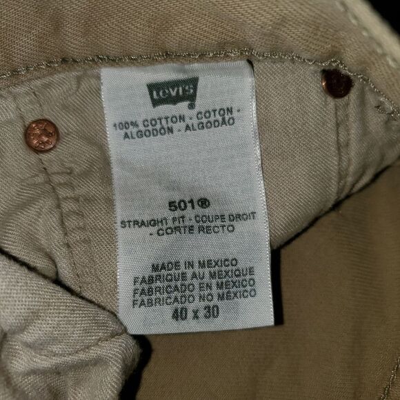 Levi's 501 Button Fly Jeans 40 x 30 Straight Fit - Picture 7 of 8